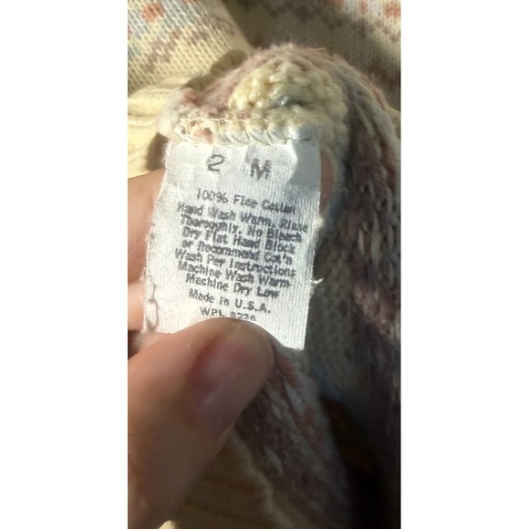 Vintage James River Traders Sweater Vest Woman's Medium Yellow Multicolor Knit - Picture 4 of 4